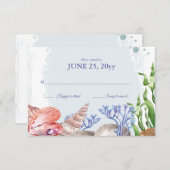 Zee Life-kaart RSVP Kaartje (Voorkant / Achterkant)