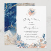 zee life koraal Baby shower per post (Voorkant / Achterkant)