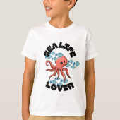 zee life lover octopus Kinder Basic T-shirt (Voorkant)