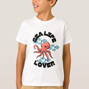 zee life lover octopus Kinder Basic T-shirt
