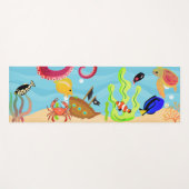 Zee Life Octopus Piratenschip Vis Schildpad Krab Yogamat (Voorkant (horizontaal))