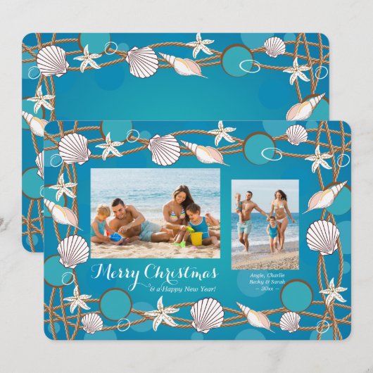 Zee Life Photo Lijst Holiday Card Kaart (Voorkant / Achterkant)