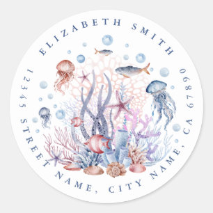 Zee Life Round Address Stickers