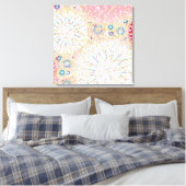 "Zee Life", roze, koraal, blauw Canvas Afdruk (Insitu (Slaapkamer))