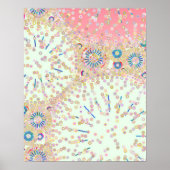 "Zee Life", roze, koraal, blauw Poster (Voorkant)