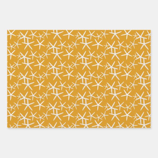 Zee Life Sand Dollars Starfish Seashells Inpakpapier Vel (Voorkant)