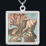 Zee Life Silhouette Zilver Vergulden Ketting<br><div class="desc">Deze kunstdruk toont de mooiste dingen in de natuur in de oceaan. Vind alle verschillende soorten het leven van het zee in dit afbeelding met inbegrip van een Verrekijker,  Zand Dollars,  en Reefs die diep in het zee worden begraven. Dit collectie is een must voor je volgende Zazzle producten.</div>