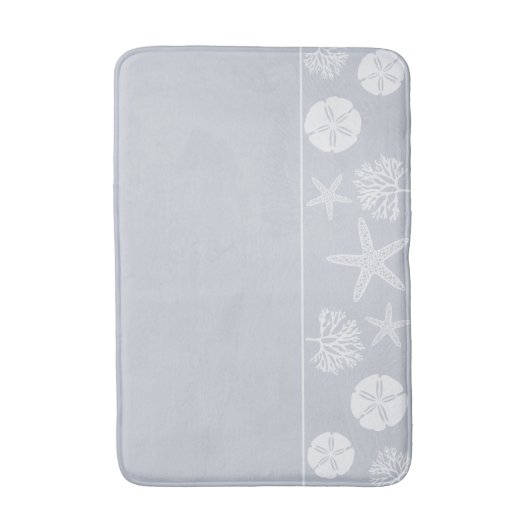 Zee Life Silhouettes (Kustgrijs) Badmat (Voorkant Verticaal)