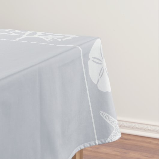 Zee Life Silhouettes (Kustgrijs) Tafelkleed (Voorbeeld)