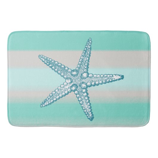 Zee Life Starfish Nautical Bath Mats Badmat (Voorkant)