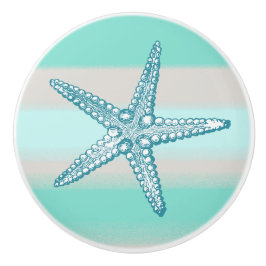 Zee Life Starfish Nautische keramische knobbels /  Knop