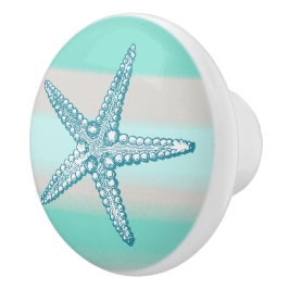 Zee Life Starfish Nautische keramische knobbels /  Knop