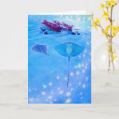 Zee Life Stingray Birthday Kaart (Gele Bloem)