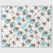 Zee Life Tropische kerstcadeaus Cadeaupapier (Vlak)