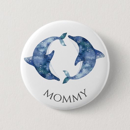 Zee Life Twins Baby shower Button Mama (Voorkant)