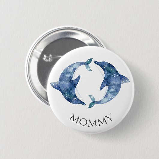 Zee Life Twins Baby shower Button Mama (Voorkant /achterkant)