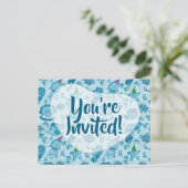 Zee Life Verjaardag Uitnodiging Briefkaart (Staand voorkant)