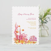 Zee Life Verjaardagsuitnodiging Kaart (Staand voorkant)