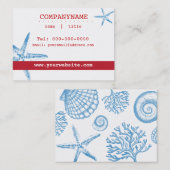 Zee Life Visitekaartje Blauw rood design (Voorkant / Achterkant)