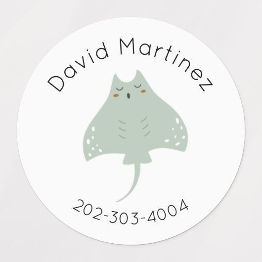 Zee Life Waterdichte Cirkel Sticker Naam Labels (Design 2)