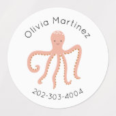 Zee Life Waterdichte Cirkel Sticker Naam Labels (Design 1)