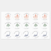 Zee Life Waterdichte Cirkel Sticker Naam Labels (Vel)