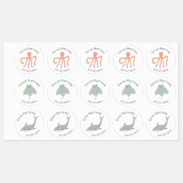 Zee Life Waterdichte Cirkel Sticker Naam Labels