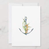 Zee Life Waterverf Kustthema Bridal Luncheon Kaart (Achterkant)