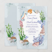 Zee Life Wedding Invitation Kaart (Voorkant / Achterkant)