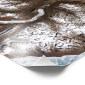 Zee lijnen de kustlijn in het oosten van Greenlan Foto Afdruk (Hoek)