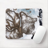 Zee lijnen de kustlijn in het oosten van Greenlan Muismat (Met muis)