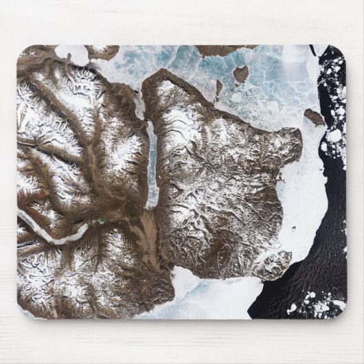 Zee lijnen de kustlijn in het oosten van Greenlan Muismat (Voorkant)