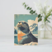 Zee Lion  Briefkaart (Staand voorkant)