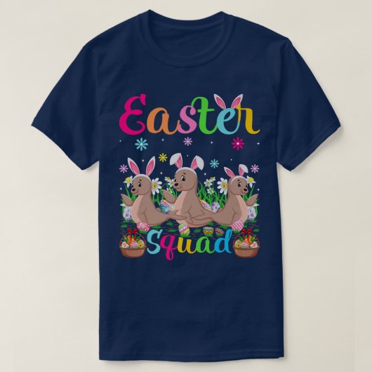 Zee Lion Bunny Ear Funny Easter Squad Zee Lion Hap T-shirt (Design voorkant)