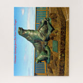 Zee Lion Cave Oregon. Kerstgroeten Legpuzzel (Verticaal)