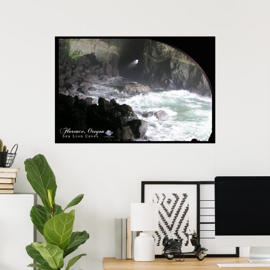 ZEE LION CAVES POSTER (Thuiskantoor)