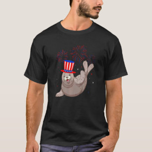 Zee Lion Grafisch Rood Blauw Fireworks Decor 4t T-shirt