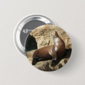 Zee Lion knop Ronde Button 5,7 Cm (Voorkant /achterkant)