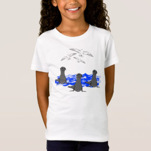 Zee Lion Ocean & Seagulls Girls T-shirt