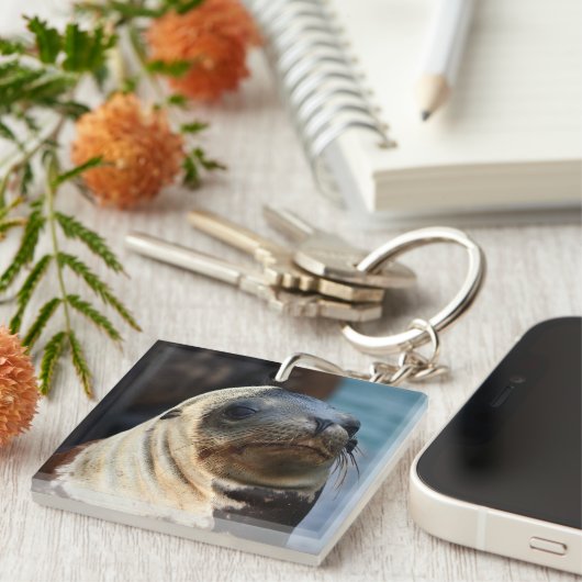 Zee Lion Portrait Sleutelhanger (Voorkant Rechts)