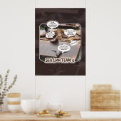 Zee Lion Team 6 Funny Ocean Life Slogan Poster (Keuken)
