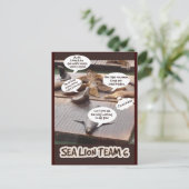 Zee Lion Team Six Briefkaart (Staand voorkant)