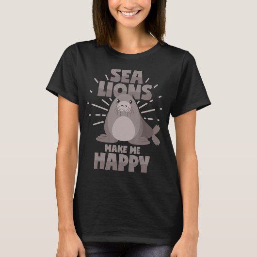 Zee Lions maken me blij T-shirt (Voorkant)