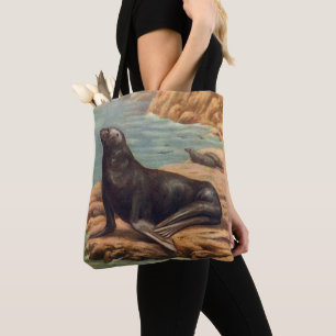 Zee Lood door de zeeoor, zeezoogdieren Tote Bag