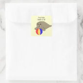 Zee Loon met doorsnede Vierkante Sticker (Tas)