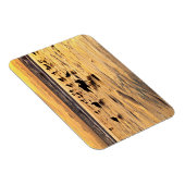 Zee loopt op zonsondergang naar het strand magneet (Rechterzijde)