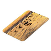 Zee loopt op zonsondergang naar het strand magneet (Linkerzijde)