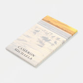 Zee loopt op zonsondergang naar het strand post-it® notes (Schuin)