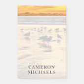 Zee loopt op zonsondergang naar het strand post-it® notes (Voorkant)