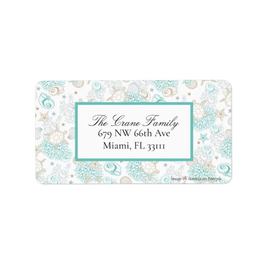 Zee Love Ocean Return Adres Label (Voorkant)